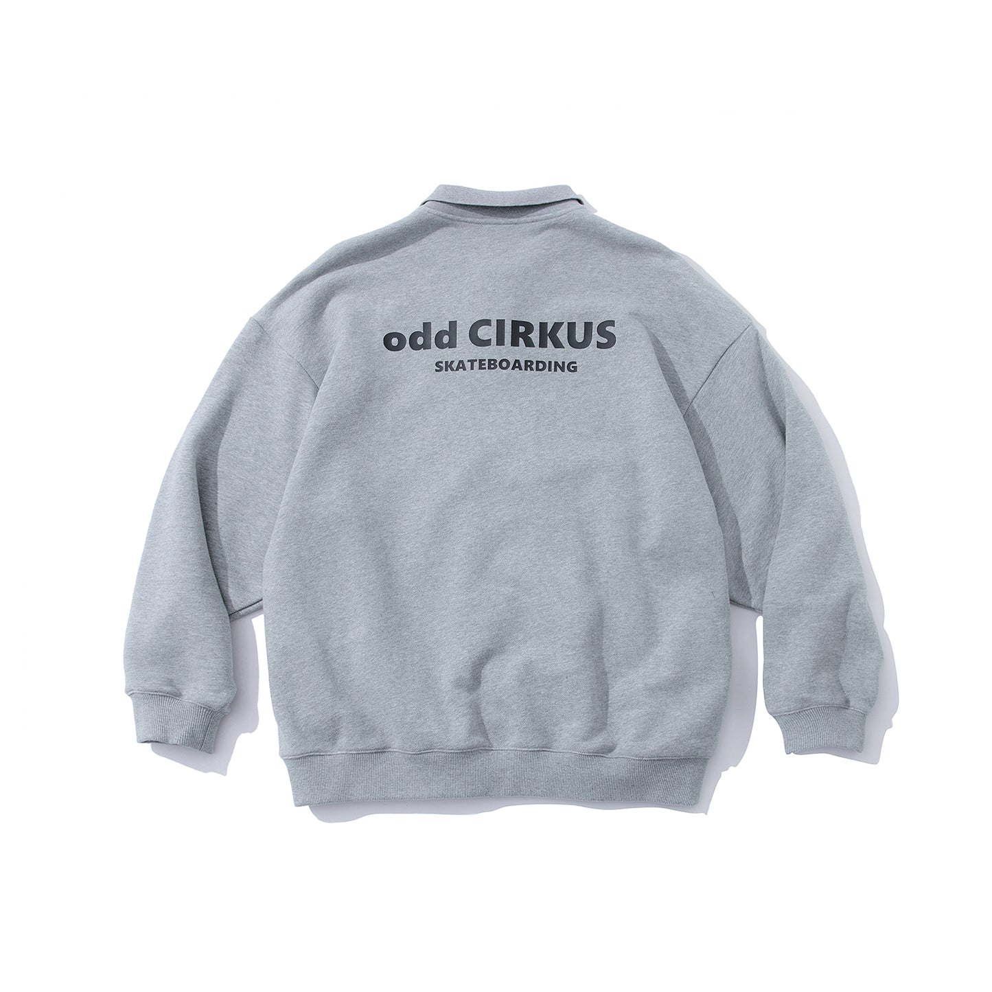 Collar Drop-shoulder T-shirt - GRAY
