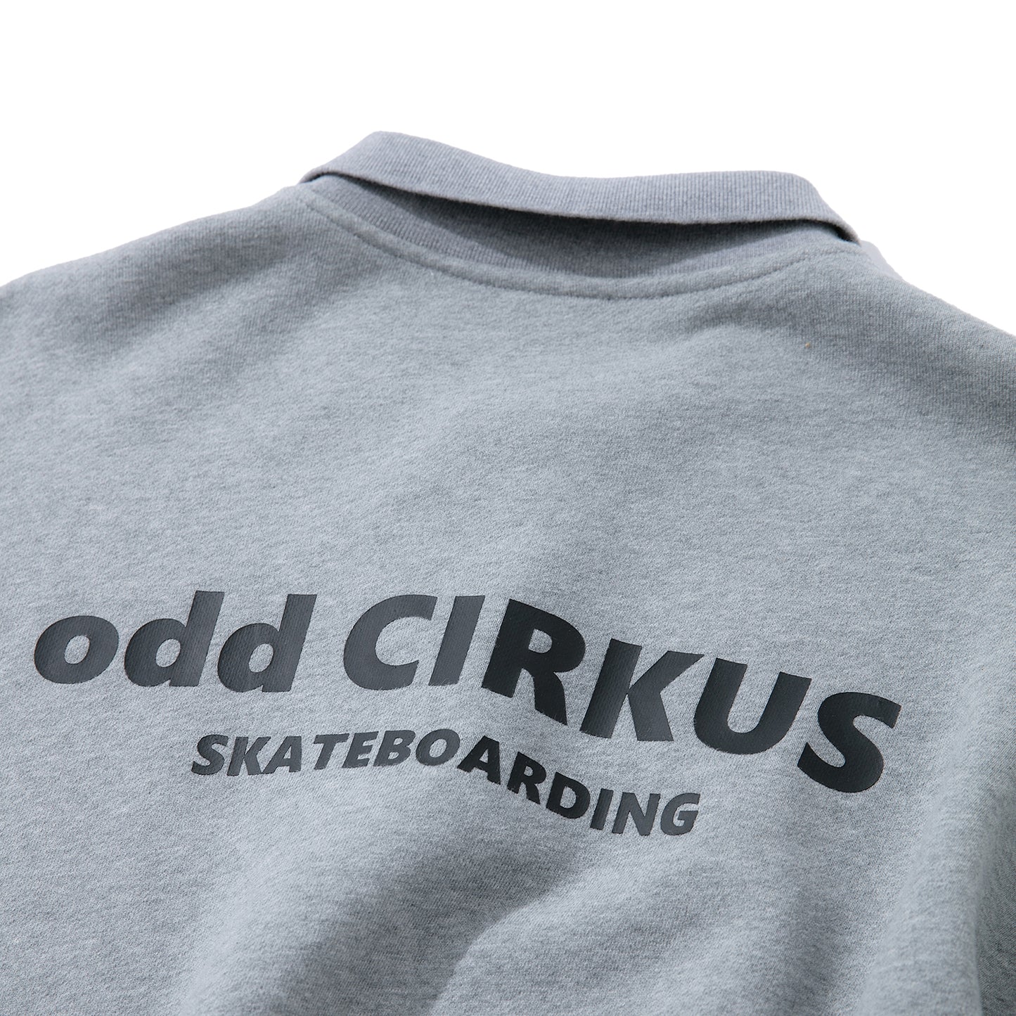 Collar Drop-shoulder T-shirt - GRAY
