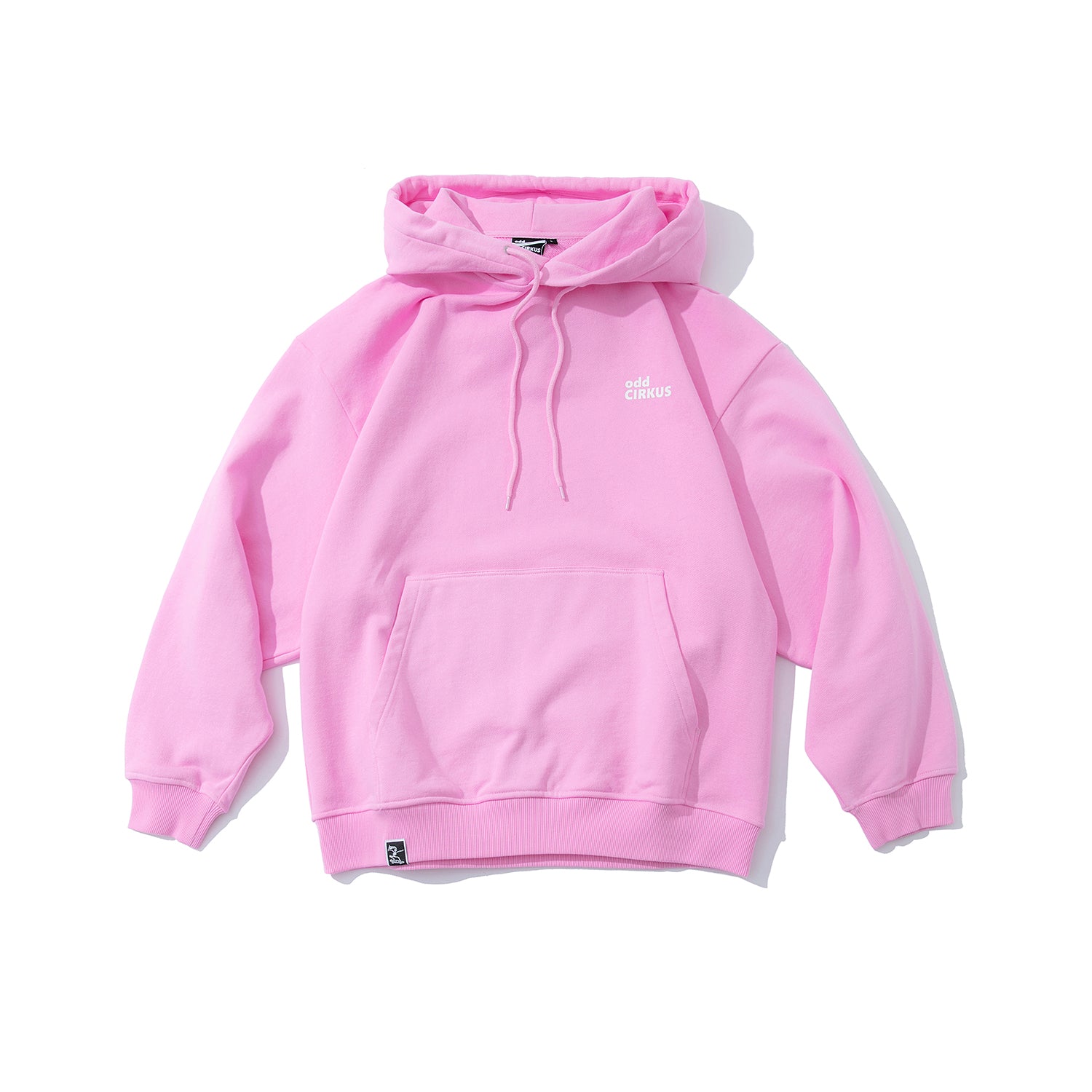 Loose-fitting Casual Hoodie with Large Logo, Heavyweight Pink