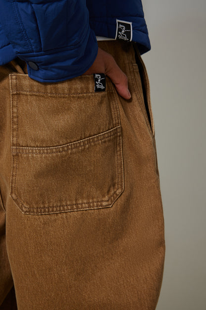 Loose-fit denim jeans - Brown