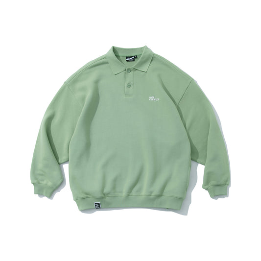 Collar Drop-shoulder T-shirt - APPLE GREEN