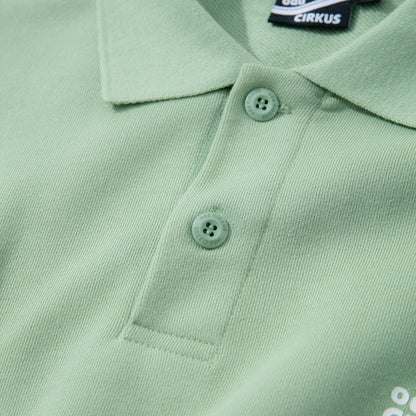 Collar Drop-shoulder T-shirt - APPLE GREEN
