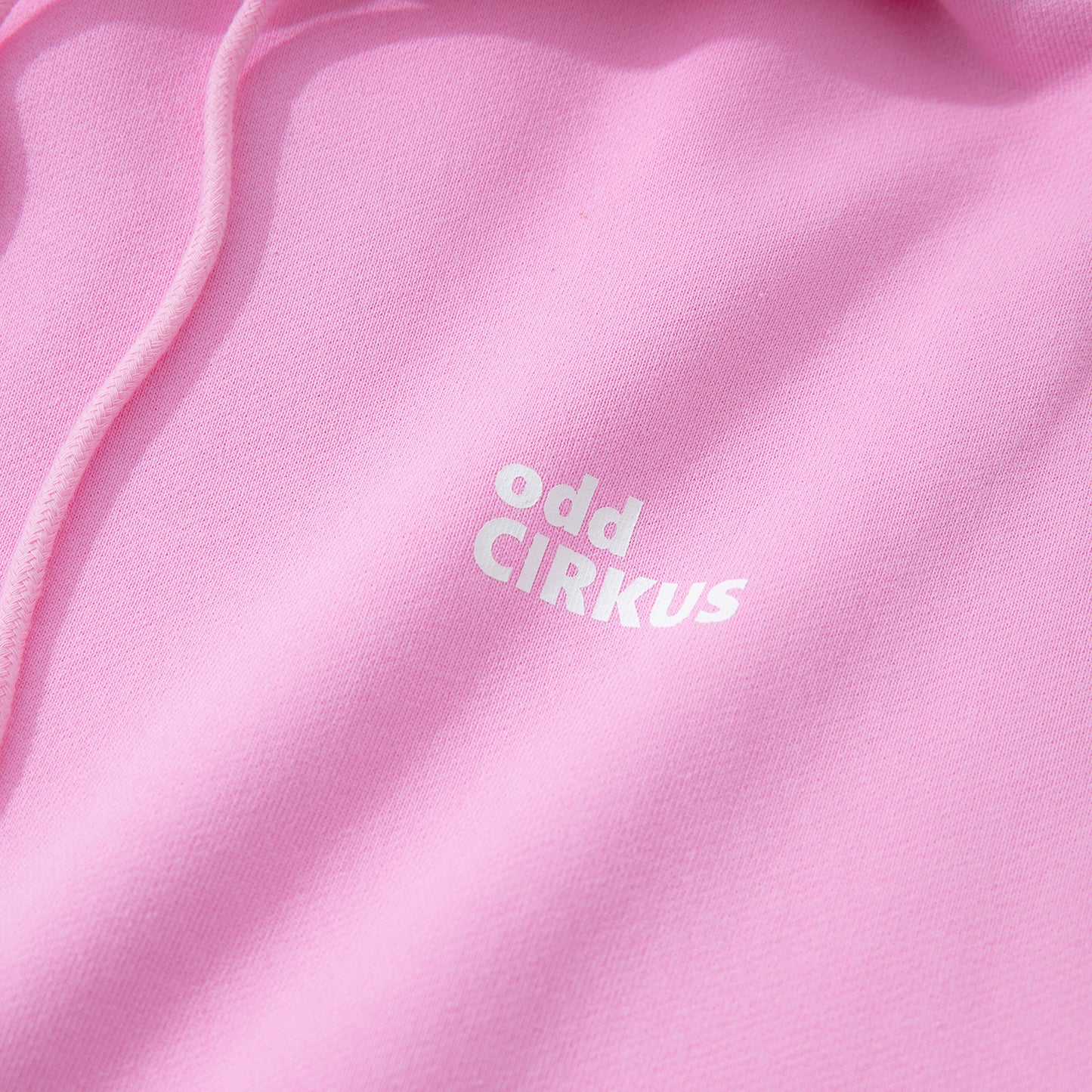 Loose-fitting Casual Hoodie with Large Logo, Heavyweight - Pink