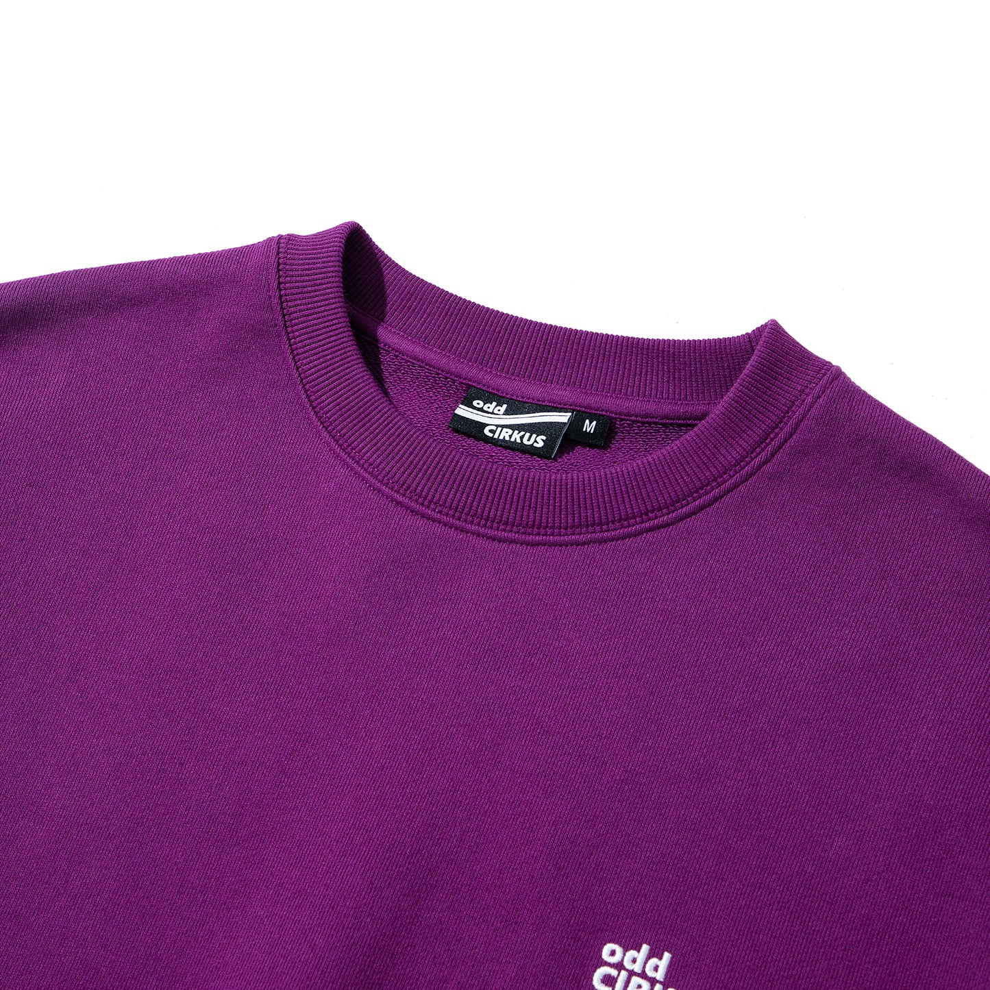 Loose Round Neck Long Sleeve Casual Sweatshirt - Purple