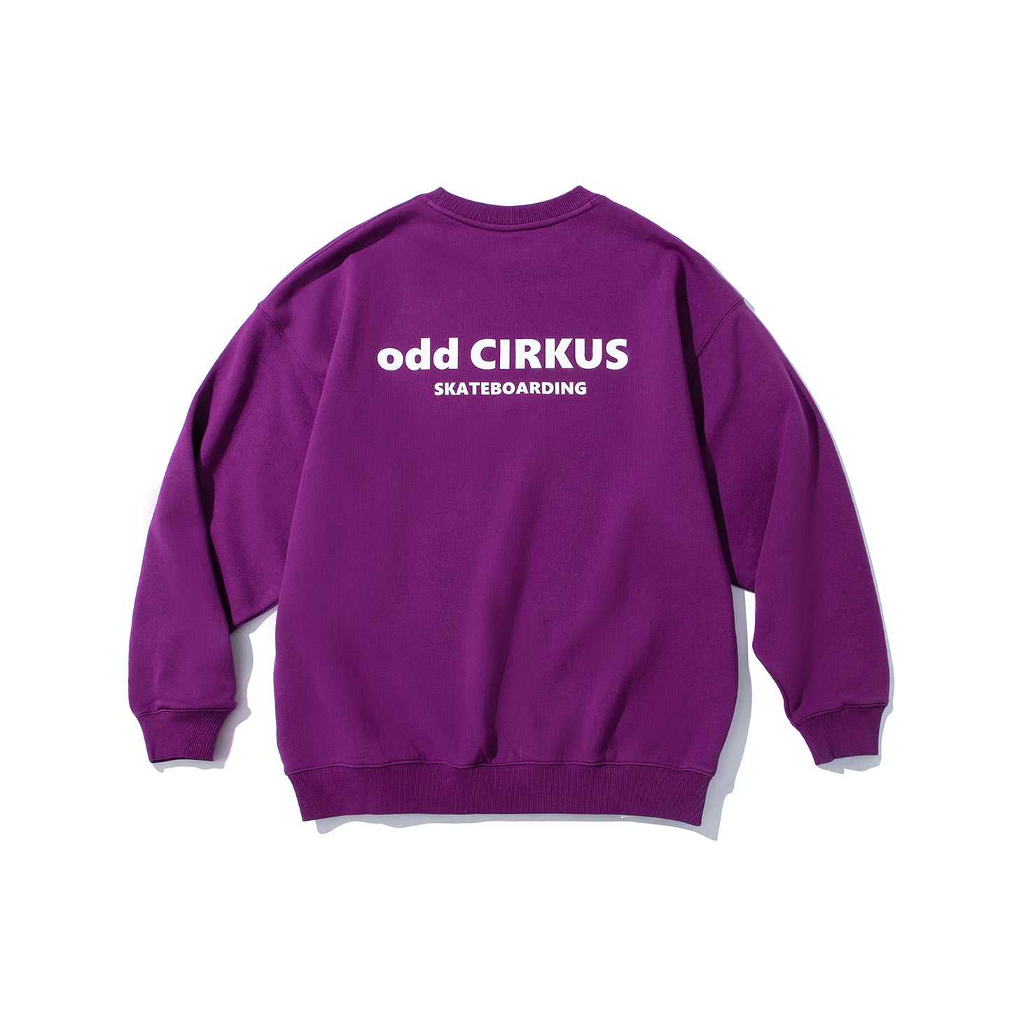 Loose Round Neck Long Sleeve Casual Sweatshirt - Purple