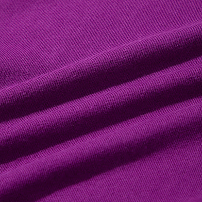 Loose Round Neck Long Sleeve Casual Sweatshirt - Purple