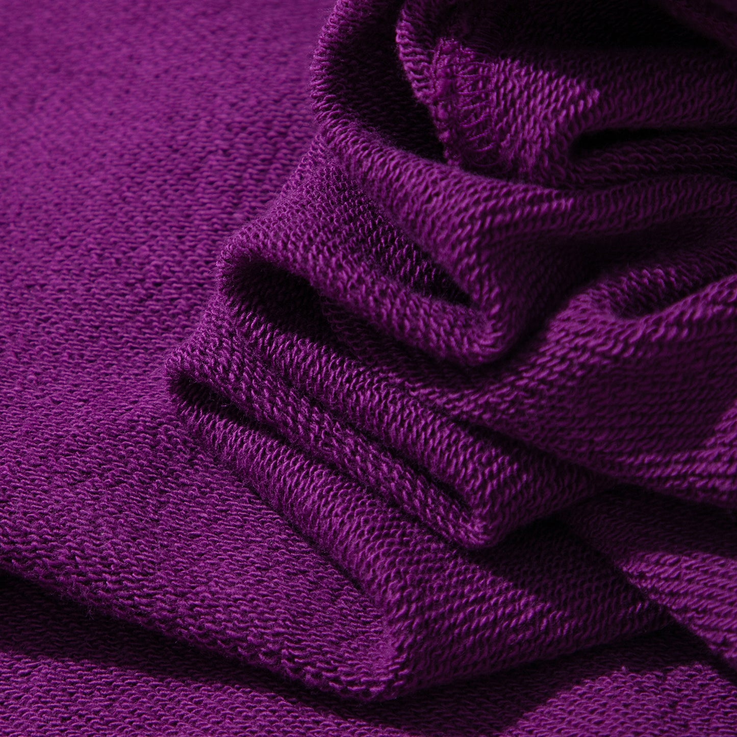 Loose Round Neck Long Sleeve Casual Sweatshirt - Purple