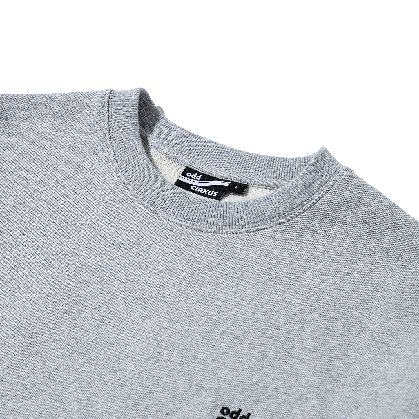 Loose Round Neck Long Sleeve Casual Sweatshirt - Gray