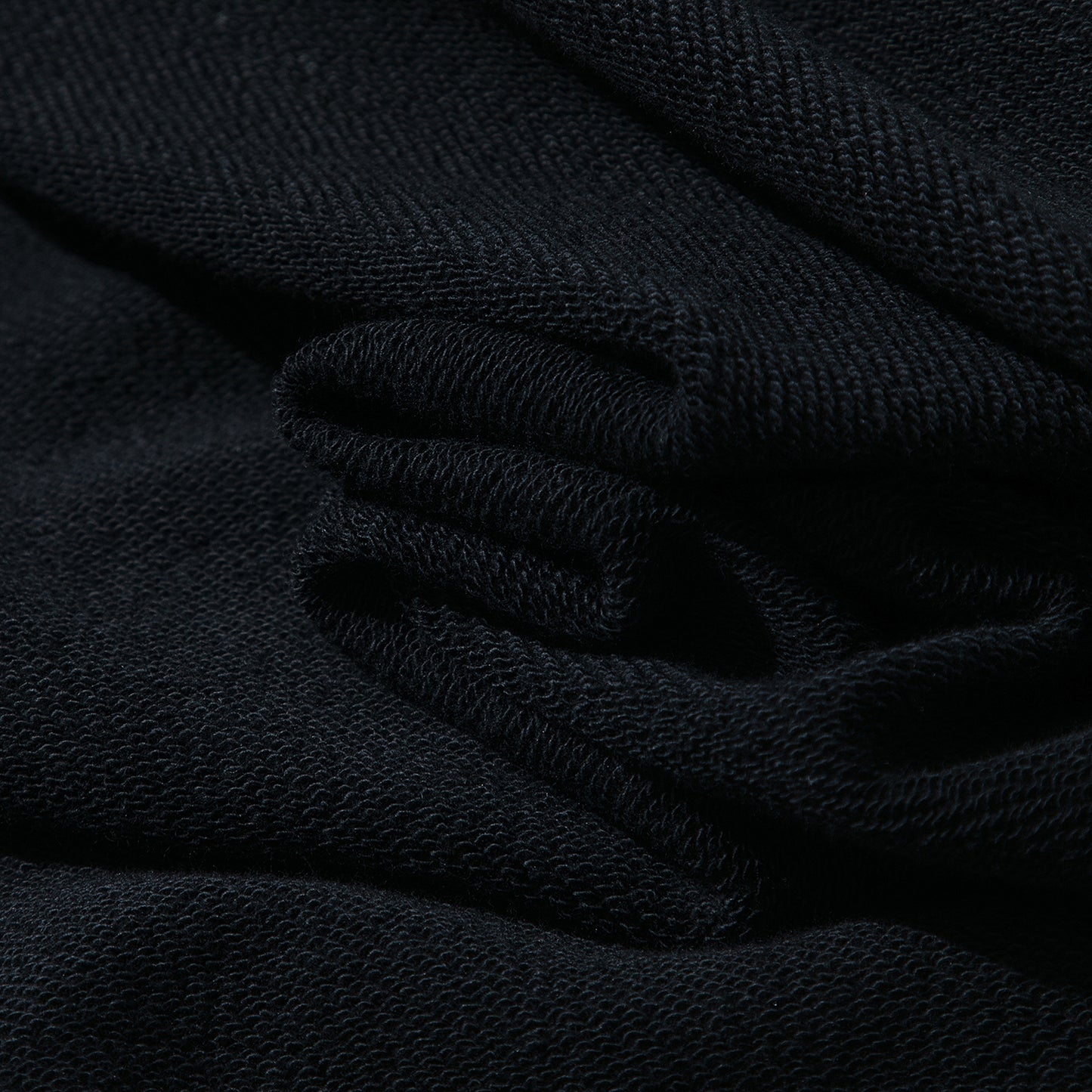 Loose Round Neck Long Sleeve Casual Sweatshirt - Black