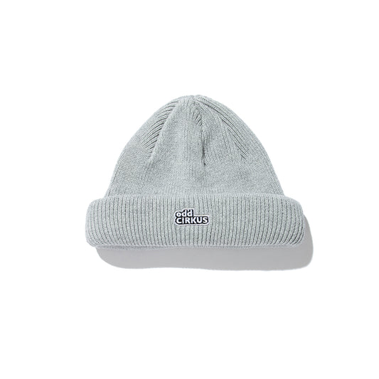 Knitted short fur hat - Gray